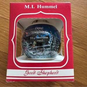 Vintage 1991 M.I. Hummel Good Shepherd Christmas Ornament 9th Annual Edition Box